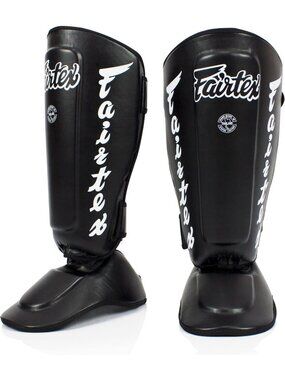 Lightweight Detachable Shin Guards | Syntek Leather Protection for MMA & Muay